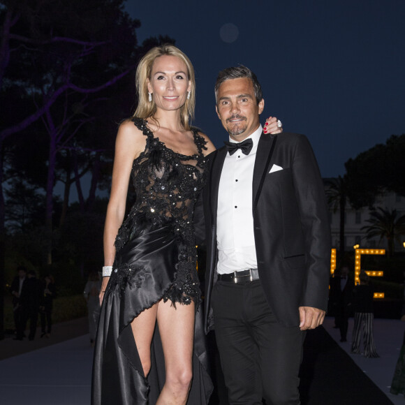 Richard Virenque et sa compagne Marie-Laure - Soirée de Grisogono à l'hôtel Eden Roc au Cap d'Antibes lors du 68ème Festival International du film de Cannes. Le 19 mai 2015