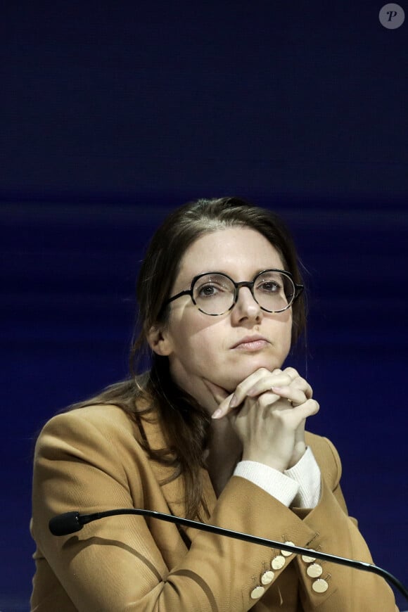 Aurore Bergé, députée LREM - Conseil national de Renaissance, à Paris, le 15 avril 2023. © Stéphane Lemouton/Bestimage