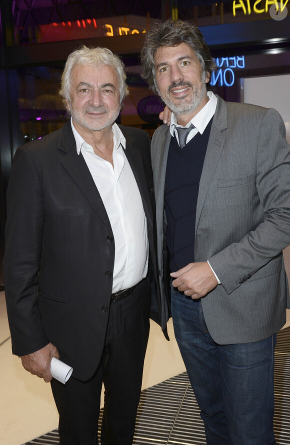 Franck Provost et son fils Fabien - Soiree d'inauguration du centre commercial "Beaugrenelle" a Paris, le 22 octobre 2013.