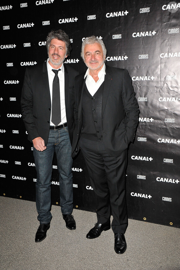 Franck Provost et son fils Fabien - Soirée Canal+ au Park à Mougins à l'occasion du 67ème festival du film de Cannes, le 16 mai 2014. 