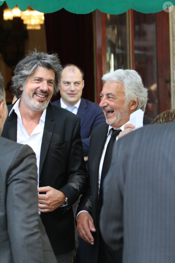 Franck Provost et son fils Fabien Provost - 9ème édition du déjeuner "Pères & Fils" à Paris le 24 juin 2014.