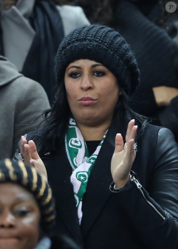 Wahiba Ribery (femme de Franck Ribery) - People asssitent a la victoire des bleus face a l'Ukraine sur le score de 3 buts a 0 qui se qualifient pour le mondial au Bresil, au stade de France a Saint-Denis le 19 novembre 2013.