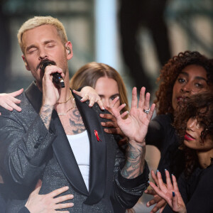 Exclusif - M.Pokora - Enregistrement de l'émission "Les 50 ans du Disco, les stars chantent pour le Sidaction" au Dôme de Paris, France, le 15 mars 2023, diffusée le 25 mars sur France 2. © Guirec-Moreau/Bestimage 