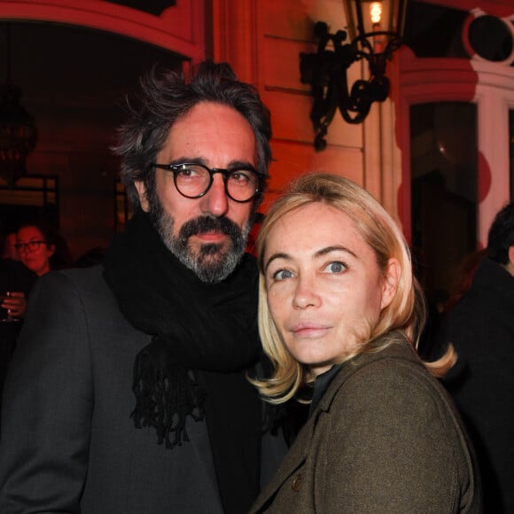 Emmanuelle Béart et son mari Frédéric Chaudier - Soirée du 10ème anniversaire de l'agence audiovisiuelle "Flair production" à l'hôtel "Le Marois" à Paris le 28 mars 2019. © Coadic Guirec/Bestimage