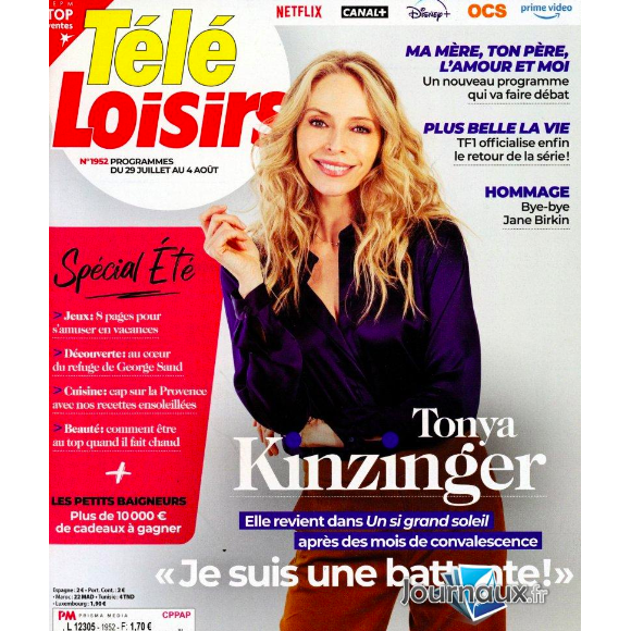 Couverture du magazine "Télé-Loisirs" paru le lundi 24 juillet 2023.