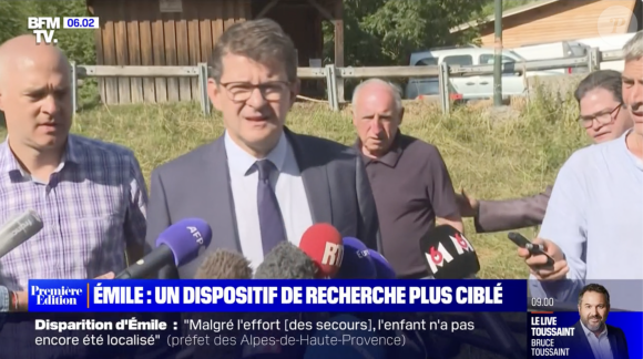 Capture d'écran de reportage de BFMTV consacré à la disparition d'Émile, 2 ans et demi.