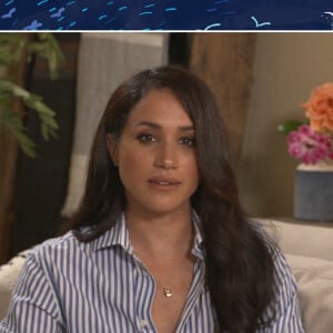 Pour le moment, on ne sait pas si l'actrice est au courant.
Meghan Markle intervient en visioconférence au sommet des femmes les plus puissantes le 30 septembre 2020. 