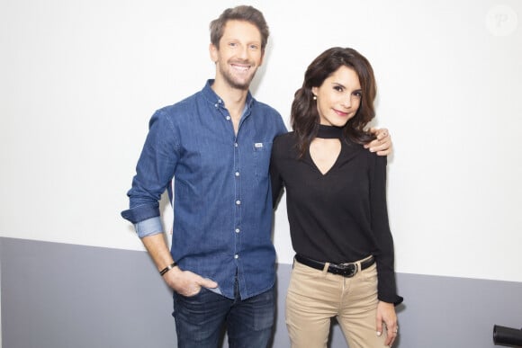 Exclusif - Romain Grosjean et sa femme Marion Jollès - Backstage de l'émission On Est En Direct (OEED) du samedi 20/11/2021, présentée par L.Salamé et L.Ruquier - Paris 20/11/2021 - © Jack Tribeca / Bestimage 