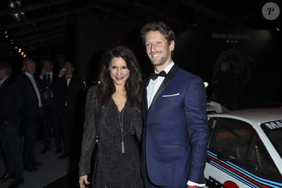 Romain Grosjean et sa femme Marion Jolles au festival international de l'automobile à Paris le 28 janvier 2020. © Gwendoline Le Goff / Panoramic / Bestimage