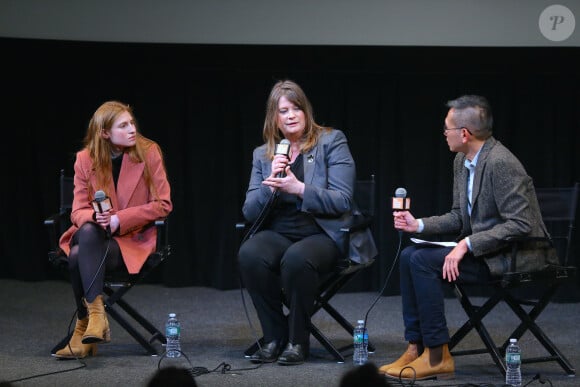 Elle est décédée "paisiblement" dans la matinée à l'hôpital, n'ayant "pas de doute sur l'issue de sa maladie".
Sophie Fillières et Agathe Bonitzer - 24e Rendez Vous with French Cinema (UNIFRANCE) au théâtre The Walter Reade à New York, le 1er mars 2019. © Dessalles-Guerin/Bestimage