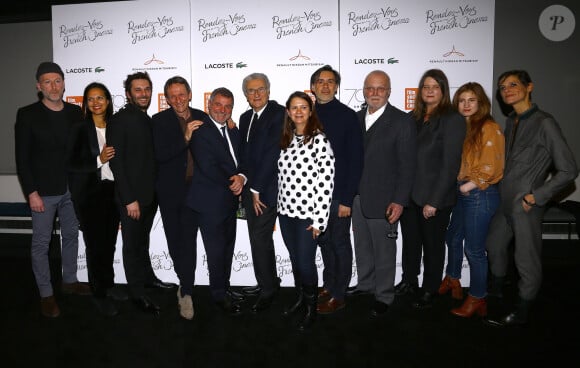 Philippe Martin, Isabelle Giordano, Florence Almozini, Pio Marmaï, Pierre Salvadori, Russell Banks, Agathe Bonitez, Hélène Fillières, Sophie Fillières, Mikhaël Hers, Emmanuel Mouret et Serge Toubiana - Soirée d'ouverture du 24e Rendez Vous with French Cinema (UNIFRANCE) au théâtre The Walter Reade à New York, le 1er mars 2019. © Dessalles-Guerin/Bestimage