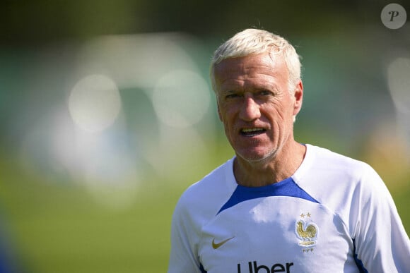 Didier Deschamps entraineur / Selectionneur France lors d'une séance d'entraînement de l'équipe de France de football pour préparer le match de qualification à l'Euro 2024 contre Gibraltar au centre de formation et centre National du Footbal de Clairefontaine-en-Yvelines, France, le 14 juin 2023. La France affrontera Gibraltar ce vendredi 16 juin à 20h45 au Stade de l'Algarve à Faro-Loulé au Portugal. © Jean-Baptiste Autissier/Panoramic/Bestimage