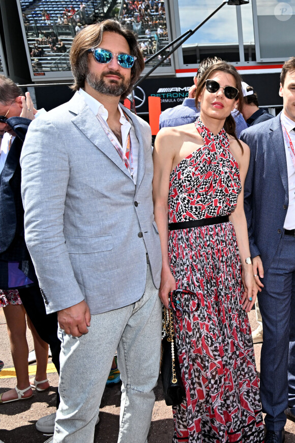 Charlotte Casiraghi et son mari Dimitri Rassam - La famille princière de Monaco lors du 80ème Grand Prix de Monaco de Formule 1 à Monaco le 28 mai 2023. © Bruno Bebert/Bestimage 