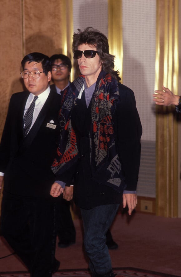 Archives - Mick Jagger le 8 mars 1988 à Tokyo - The Rolling Stones. 
