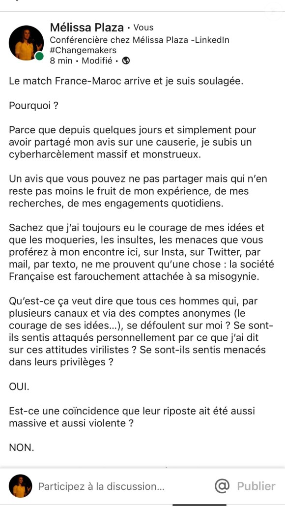 Sur Instagram, elle vient de confier être victime de cyberharcèlement depuis plusieurs jours maintenant 