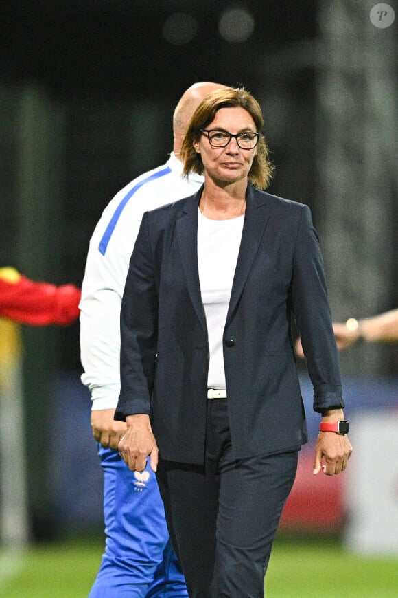 Corinne Diacre - selectionneure - Football Féminin : France vs Vietnam (7-0) - Match amical à Orléans pour la préparation à l'Euro 2022 le 1 juillet 2022. © JB Autissier / Panoramic / Bestimage