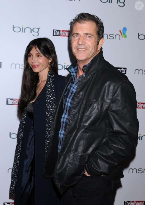 Oksana et Mel Gibson lors de la pré-soirée des Oscars organisée par The Hollywood Reporter à Los Angeles le 4 mars 2010
