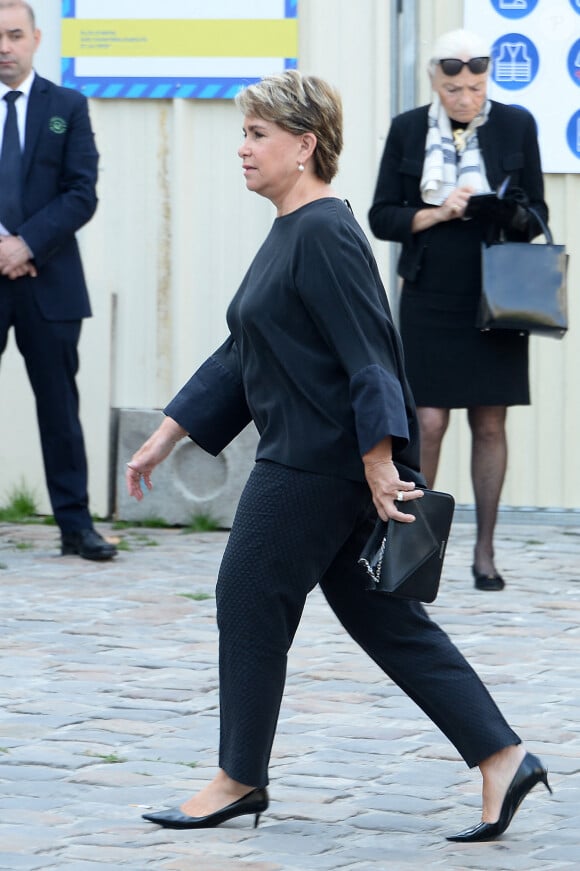 La grande-duchesse María Teresa de Luxembourg - Obsèques de l'académicienne Hélène Carrère d'Encausse en l'église Saint-Germain-des-Près à Paris. Le 11 août 2023