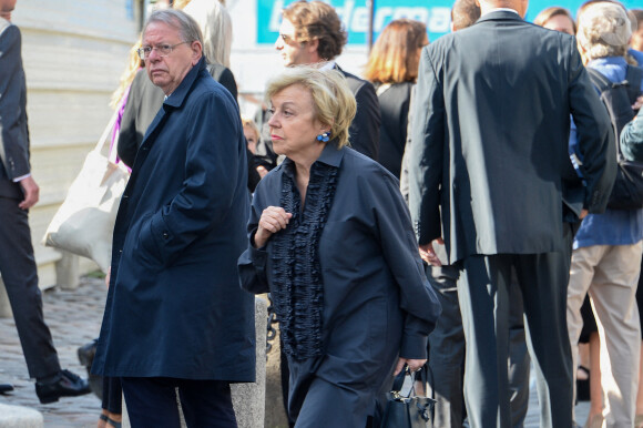 Obsèques de l'académicienne Hélène Carrère d'Encausse en l'église Saint-Germain-des-Près à Paris. Le 11 août 2023