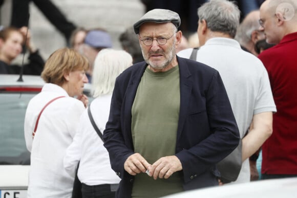 Guest - Sortie des obsèques de Sophie Fillières au crématorium du cimetière du Père-Lachaise à Paris, le 11 août 2023.