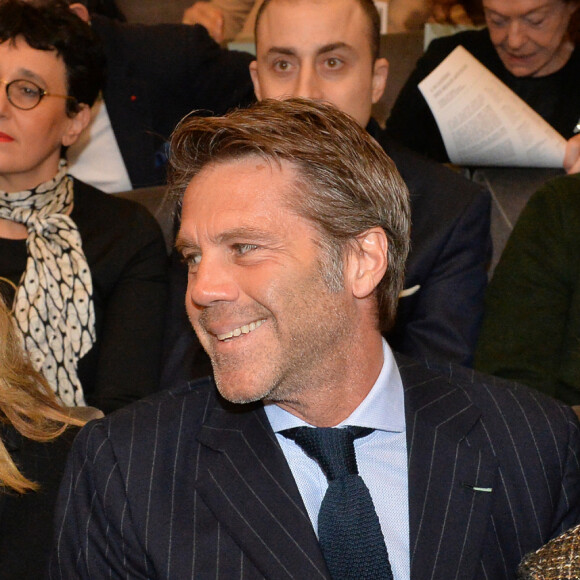 Le prince Emmanuel-Philibert de Savoie, sa femmme Clotilde Courau et La princesse Maria-Pia de Savoie lors de la cérémonie d'installation de F.Mitterrand à l'académie des Beaux-Arts à Paris, France, le 6 février 2020.  © Veeren/Bestimage 