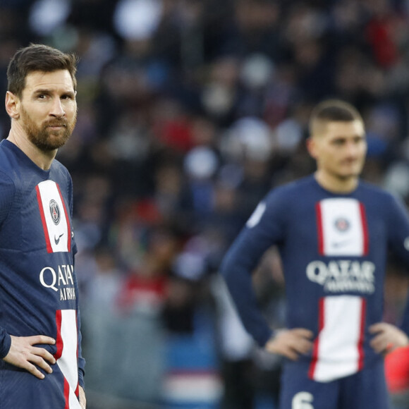 "Il n'en avait rien à foutre du club c'est tout simplement ça", ajoute un autre
 
Lionel Messi (PSG) - Match de championnat de Ligue 1 Uber Eats opposant le Paris Saint-Germain (PSG) au stade Rennais (0-2) au Parc des Princes à Paris le 19 mars 2023.