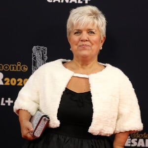 Mimie Mathy - Tournage de la série " Dix Pour Cent " lors de la 45ème cérémonie des César à la salle Pleyel à Paris, le 28 février 2020. © Dominique Jacovides/Olivier Borde/Bestimage 