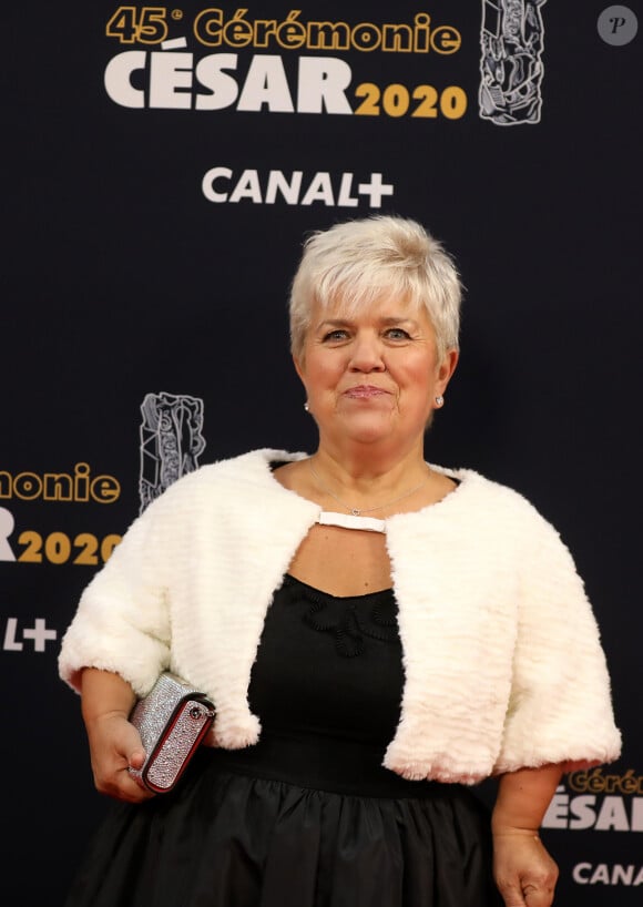 Mimie Mathy - Tournage de la série " Dix Pour Cent " lors de la 45ème cérémonie des César à la salle Pleyel à Paris, le 28 février 2020. © Dominique Jacovides/Olivier Borde/Bestimage 