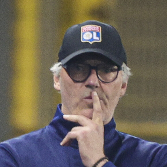 Laurent Blanc - Match de Ligue 1 Uber Eats Strasbourg - Lyon (1-2) au stade de la Meinau à Strasbourg, France, le 28 Avril 2023. © Elyxandro Cegarra / Panoramic / Bestimage