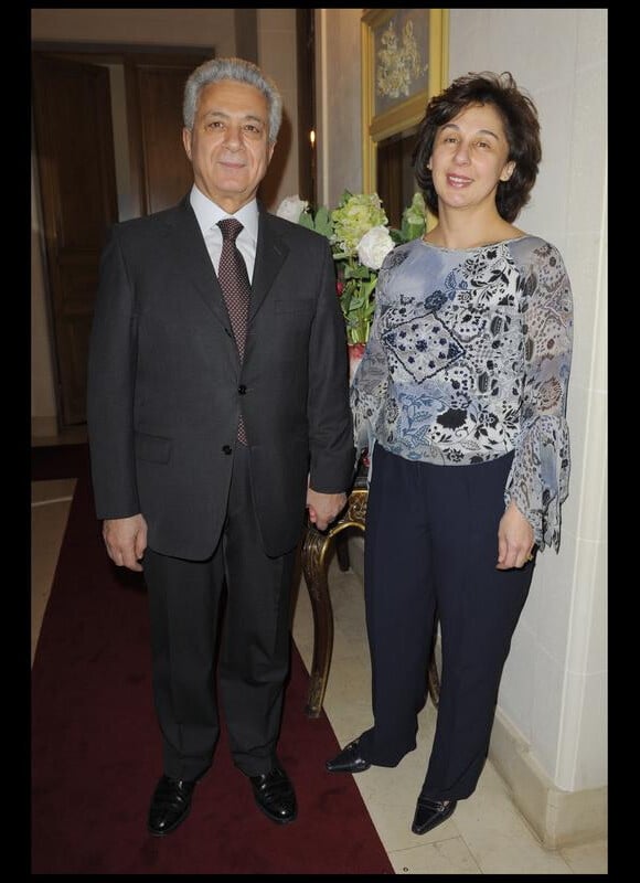Monsieur et Madame Boutros Assaker à la présentation du clip Le cèdre, de Yara Lapidus. 04/03/2010