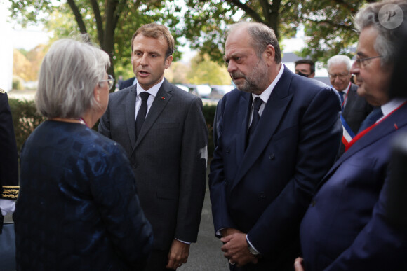 Emmanuel Macron et Eric Dupond-Moretti au lancement des Etats Généraux de la Justice au Futuroscope à Chasseneuil-du-Poitou le 18 octobre 2021.