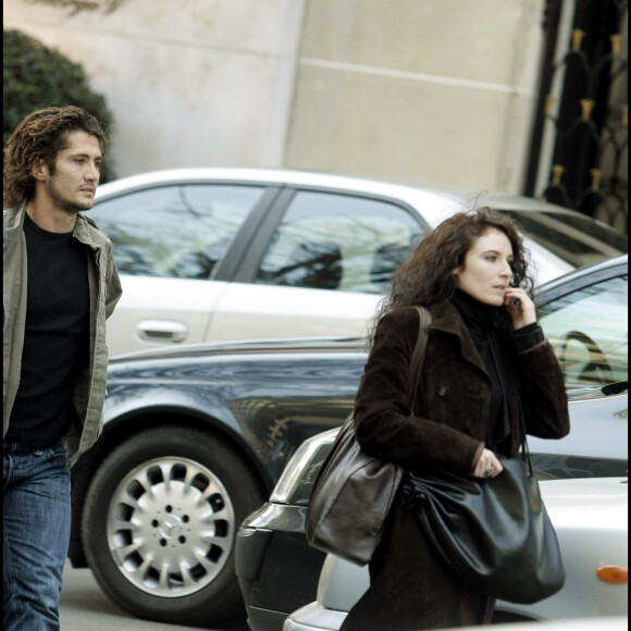 Elsa et Bixente Lizarazu sortant du George V à PARIS. ©Agence / Bestimage 