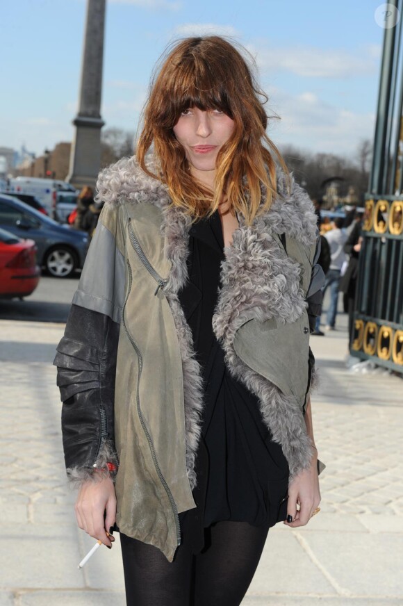 Lou Doillon au défilé Dior le 5 mars à Paris.
