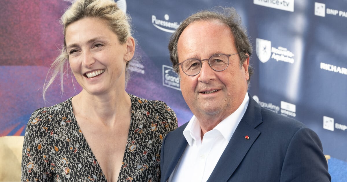 François Hollande et Julie Gayet sont amoureux et vont main dans la main contre Karen Viard et son allure d’extraterrestre