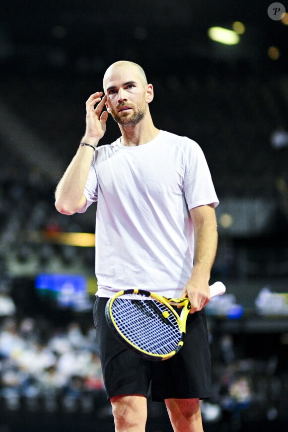 Adrian Mannarino (Fra) lors de l'Open Sud de France 2022 à Montpellier, France, le 3 février 2022. © Jean-Baptiste Autissier/Panoramic/Bestimage