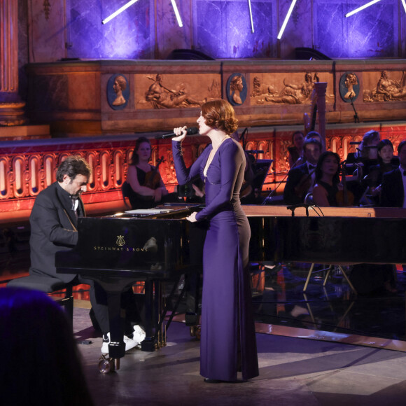 Exclusif - André Manoukian, Elodie Frégé - Enregistrement de l'émission "Le Grand Echiquier : Spéciale Arménie" à l'Opéra royal de Versailles, présentée par C.Chazal et A.Manoukian, et diffusée le 31 août sur France 2 © Jack Tribeca / Bestimage