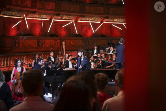 Exclusif - Astrig Siranossian, André Manoukian, Anna Kova - Enregistrement de l'émission "Le Grand Echiquier : Spéciale Arménie" à l'Opéra royal de Versailles, présentée par C.Chazal et A.Manoukian, et diffusée le 31 août sur France 2 © Jack Tribeca / Bestimage