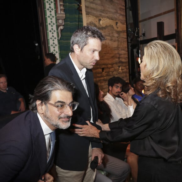 Exclusif - Stéphane Hasbanian, Nicolas Aznavour, Claire Chazal, André Manoukian - Backstage - Enregistrement de l'émission "Le Grand Echiquier : Spéciale Arménie" à l'Opéra royal de Versailles, présentée par C.Chazal et A.Manoukian, et diffusée le 31 août sur France 2 © Jack Tribeca / Bestimage