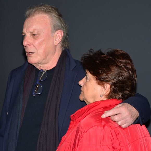 Herbert Léonard et sa femme Cléo (Chantal Rousselot) - Avant-première du film "Les dents, pipi et au lit" au cinéma UGC Ciné Cité Les Halles à Paris, France, le 27 mars 2018. © Veeren/Bestimage 