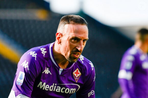 Franck Ribéry (ACF Fiorentina) lors d'un match de championnat Serie A opposant l'Udinese Calcio à l'ACF Fiorentina au stade Dacia Arena à Udine, Italie, le 28 février 2021. © Alessio Marini/LPS/Zuma Press/Bestimage