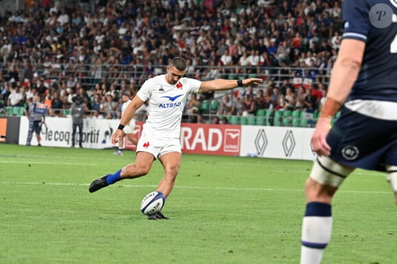 Thomas Ramos (france) : France vs Ecosse (30-27) - Match préparatif pour la coupe du monde 2023 à Saint-Étienne le 12 août 2023. © Frédéric Chambert / Panoramic / Bestimage