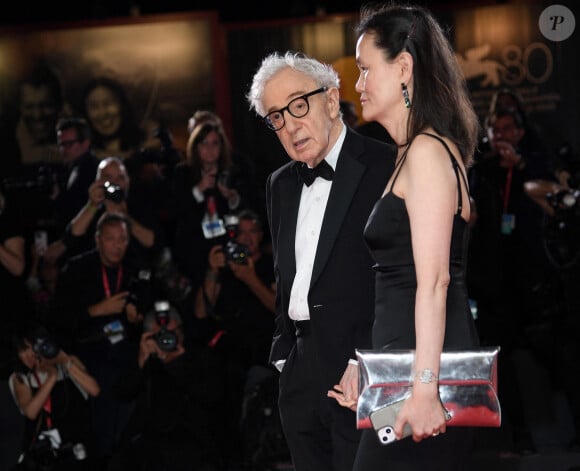 Woody Allen et sa femme Soon-Yi Previn - Première du film "Coup de chance" - 80e Festival international du film de Venise, La Mostra de Venise, le 4 septembre 2023. © ANSA via Zuma Press/Bestimage