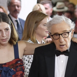 Bechet Allen, Manzie Tio Allen, Woody Allen et Soon-Yi Previn - Première du film "Coup de chance" - 80e Festival international du film de Venise, La Mostra de Venise, le 4 septembre 2023. © Mario Cartelli/SOPA Images via Zuma Press/Bestimage)