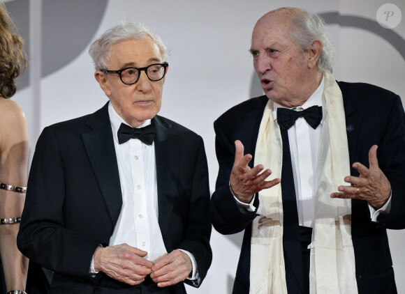 Woody Allen et Vittorio Storaro - Première du film "Coup de chance" - 80e Festival international du film de Venise, La Mostra de Venise, le 4 septembre 2023. © ANSA via ZUMA Press