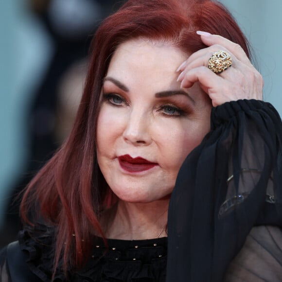 Priscilla Presley - Red Carpet du film Priscilla présenté au 80ème Festival International du Film de Venise (Mostra), le 4 septembre 2023.