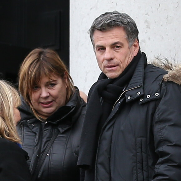 L'occasion alors de s'intéresser à l'ex-compagne de Bruno Gaccio,
Michèle Bernier et Bruno Gaccio - Sortie des obsèques de François Cavanna au Père Lachaise à Paris. Le 6 février 2014