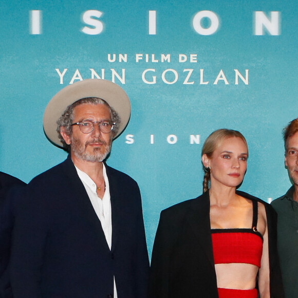 Yann Gozlan (réalisateur), Marta Nieto, Diane Kruger, Mathieu Kassovitz - Avant-première du film "Visions" au cinéma Pathé Wepler à Paris, France, le 29 août 2023. © Christophe Clovis / Bestimage 
