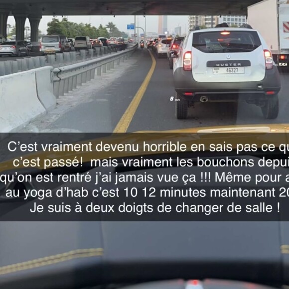 "Le trafic à Dubaï c'est devenu une horreur. Je ne sais pas ce qu'il s'est passé, mais vraiment c'est pire qu'avant", a-t-elle déploré.
Jessica Thivenin hors d'elle sur Instagram.