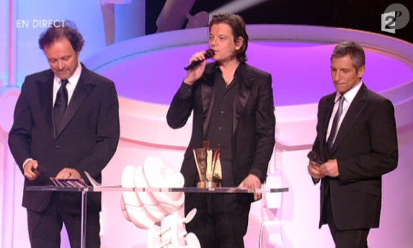 Benjamin Biolay, vainqueur de son deuxième trophée de la soirée, la Victoire de l'Album de chanson variété.