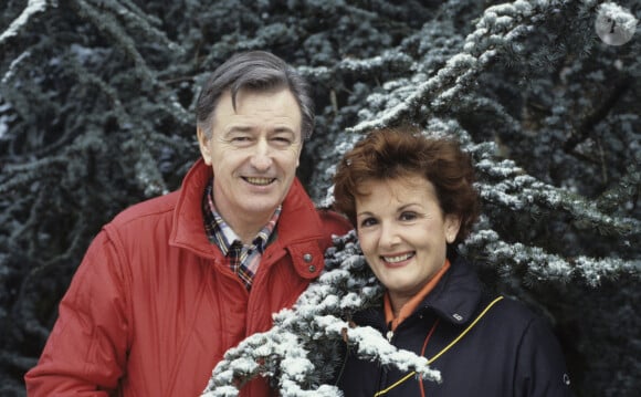 En France, à Bures, chez eux Frédérique Hébrard et son mari Louis Velle le 3 janvier 1985.